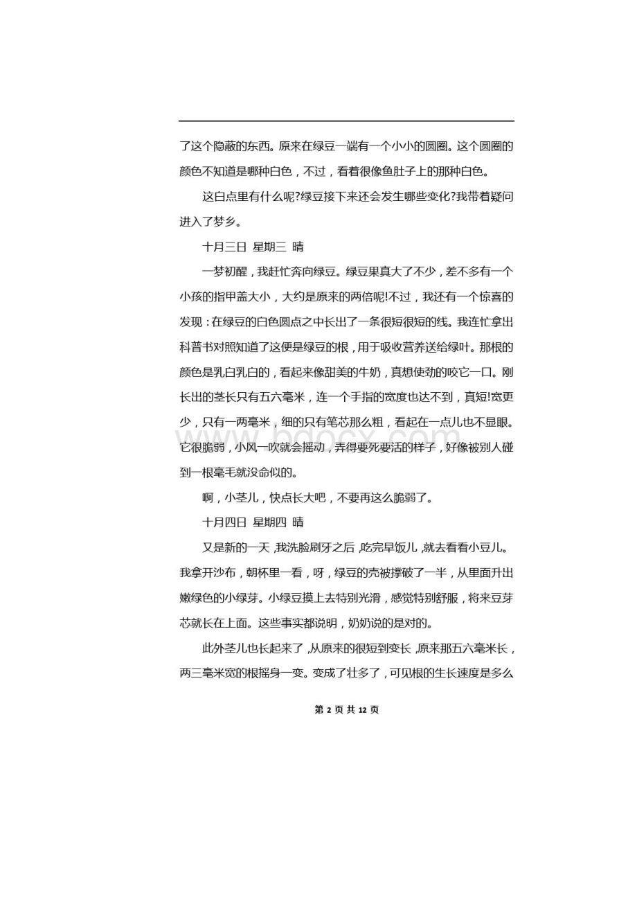 绿豆发芽观察日记5篇.docx_第2页