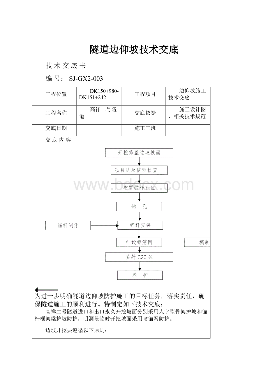 隧道边仰坡技术交底.docx_第1页