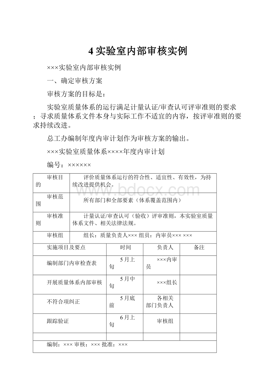 4实验室内部审核实例.docx