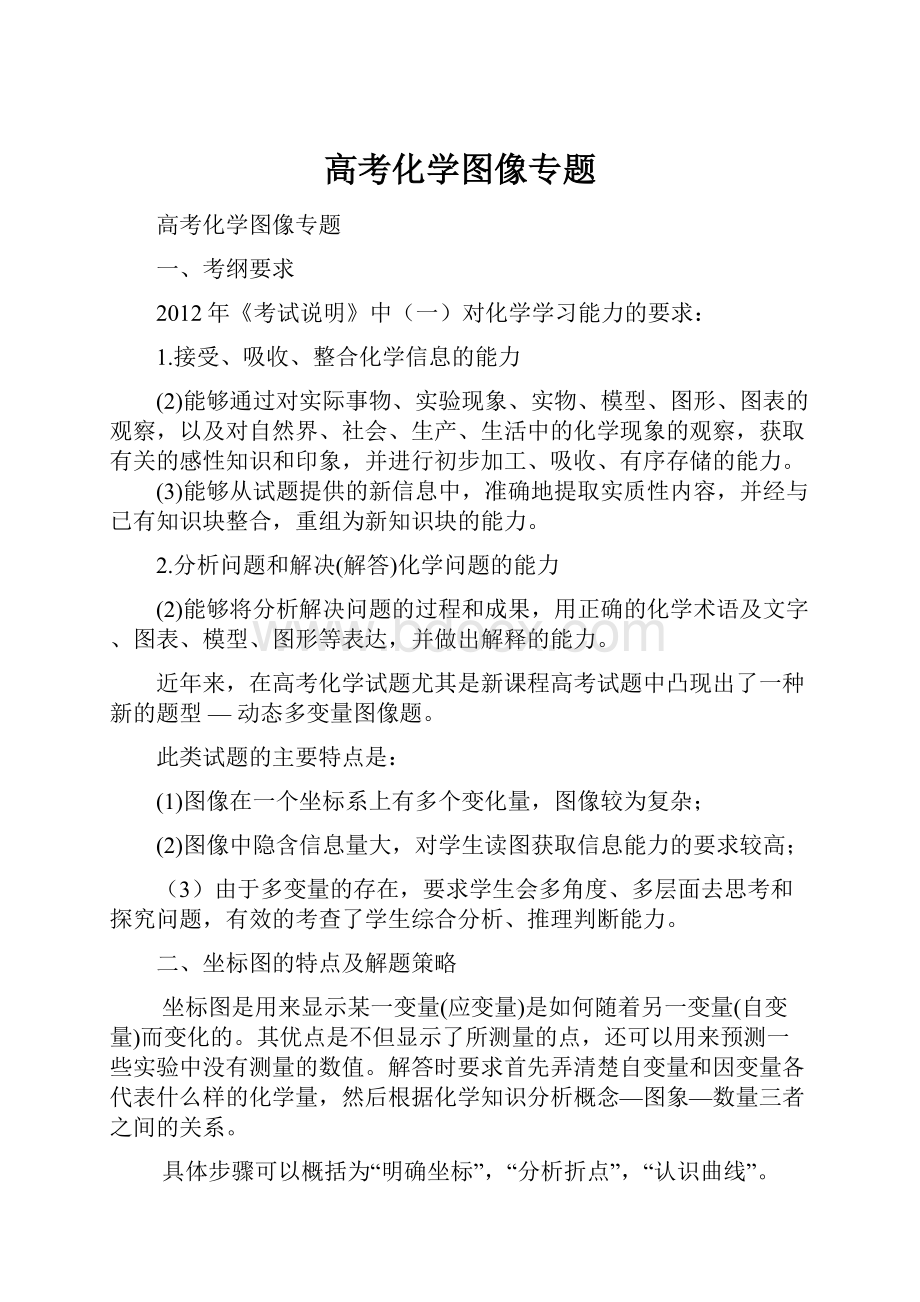 高考化学图像专题.docx