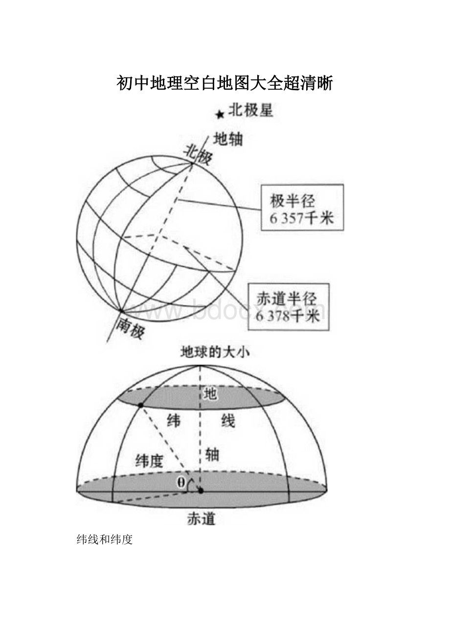 初中地理空白地图大全超清晰.docx_第1页