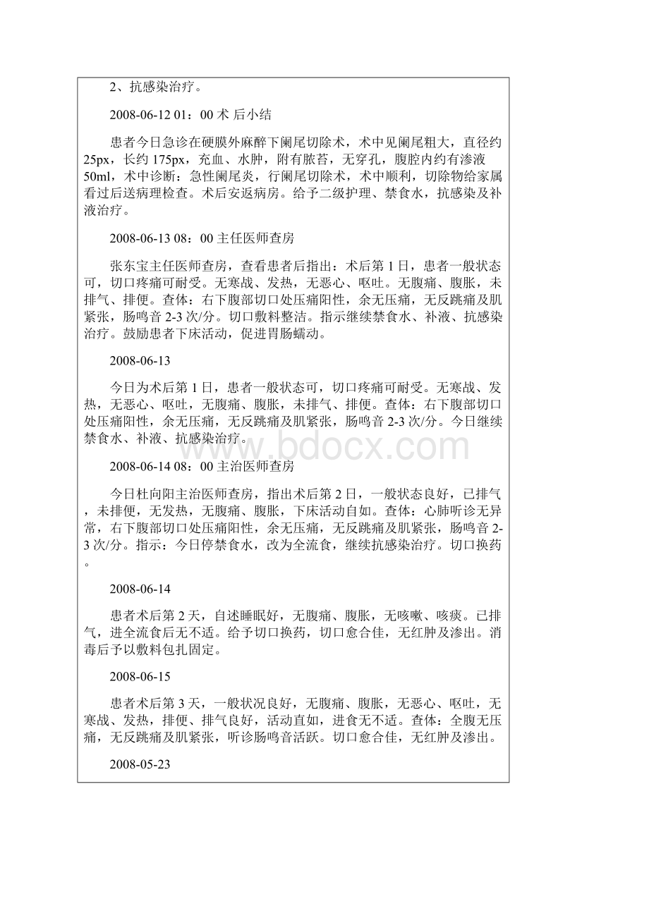 普通外科常见病病历书写及其病程文本记录样式典范.docx_第3页