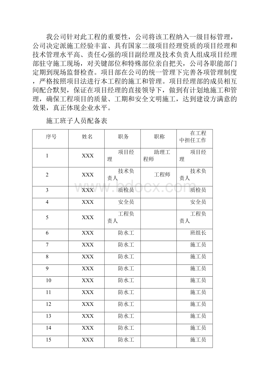 XXX工程污水处理厂池体水泥基渗透结晶型防水涂料施工方案.docx_第2页