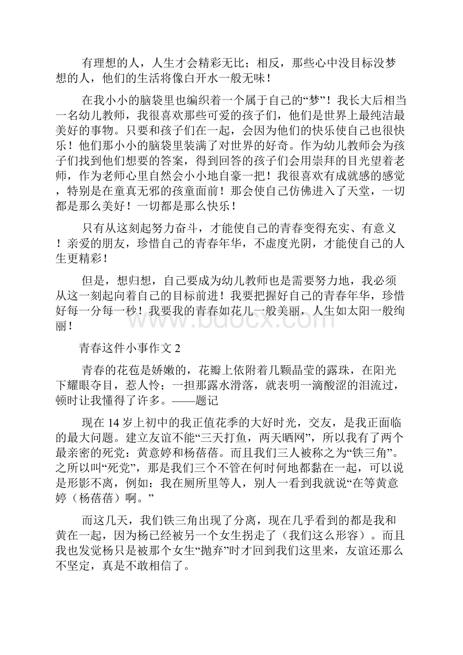 青春这件小事作文15篇.docx_第2页