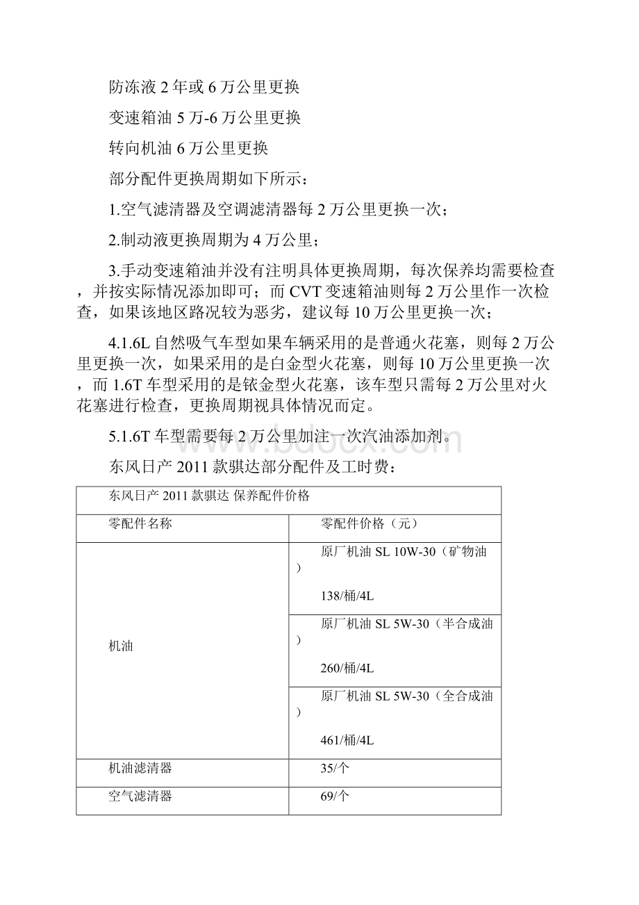 东风日产款骐达保养周期.docx_第3页