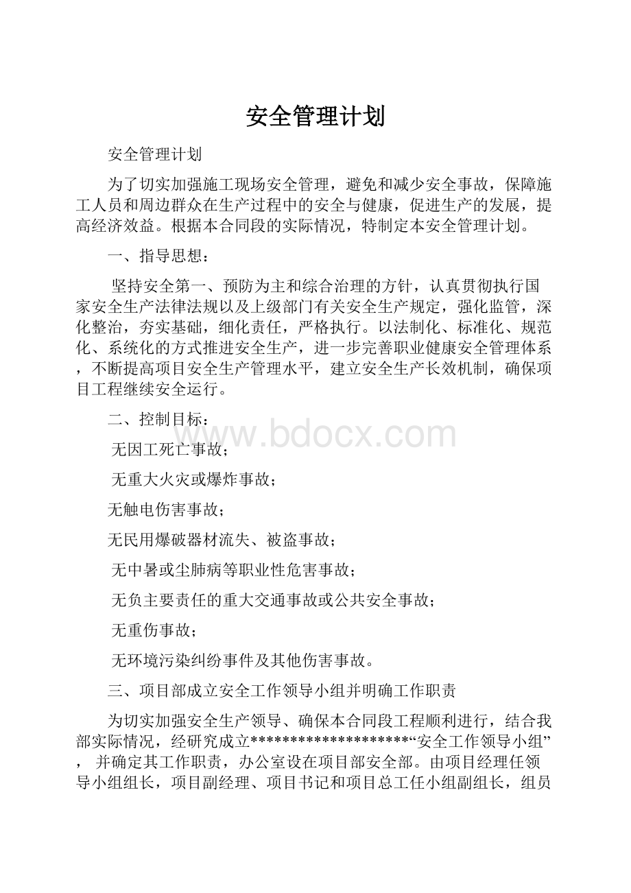 安全管理计划.docx_第1页