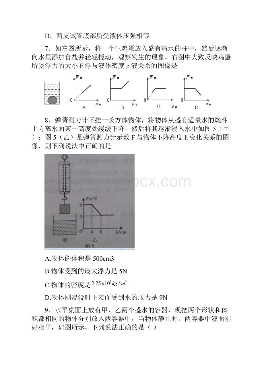 浮力选择题110题有答案.docx_第3页