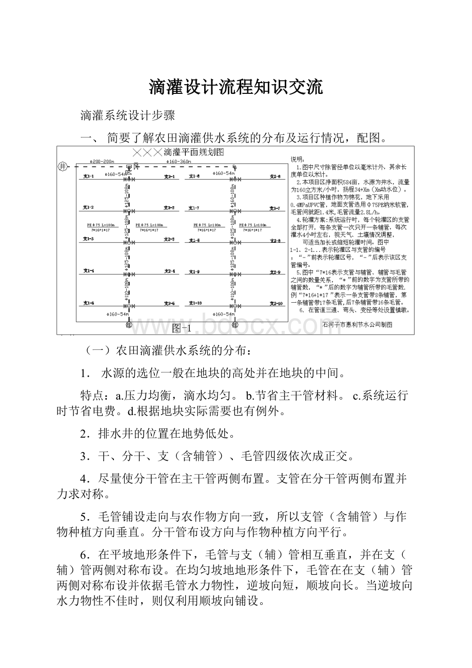 滴灌设计流程知识交流.docx