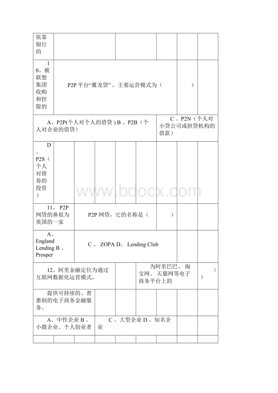 互联网金融P模拟试题及答案.docx_第3页