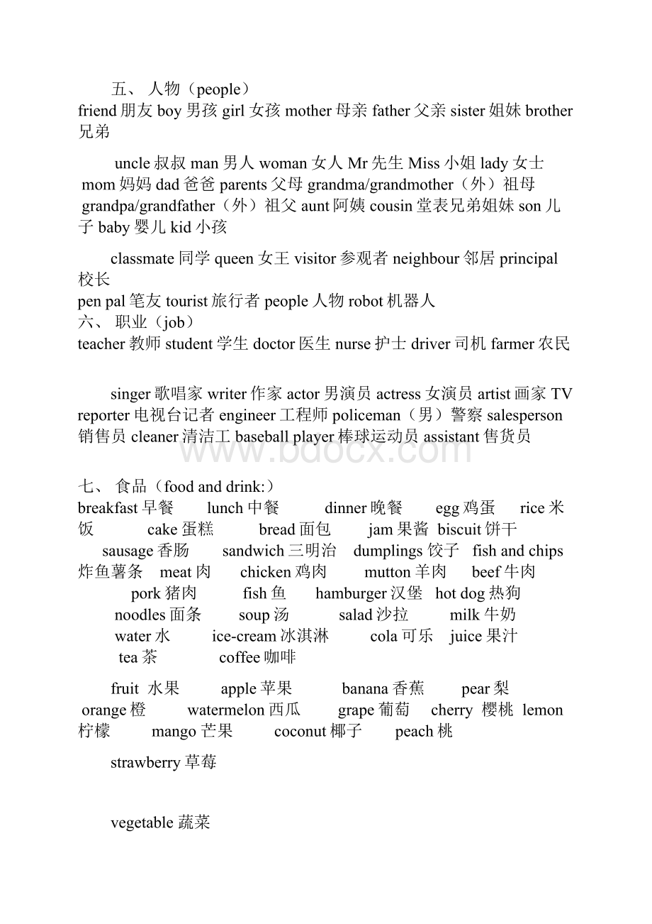 小学英语单词分类表.docx_第2页
