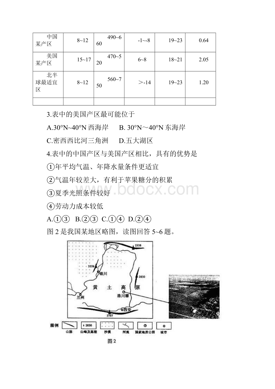 普通高等学校招生全国统一考试山东卷文综word版有答案.docx_第2页