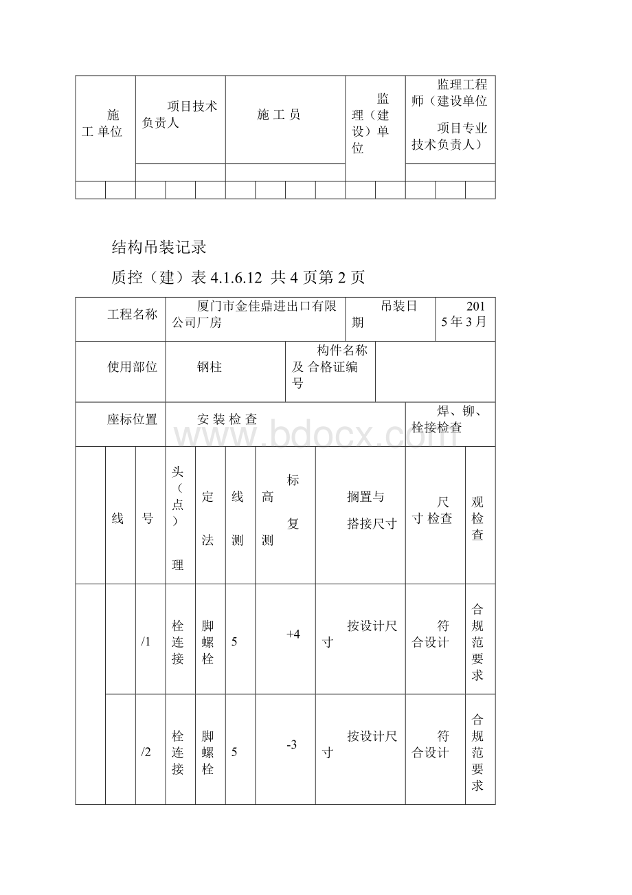 钢结构吊装记录.docx_第3页