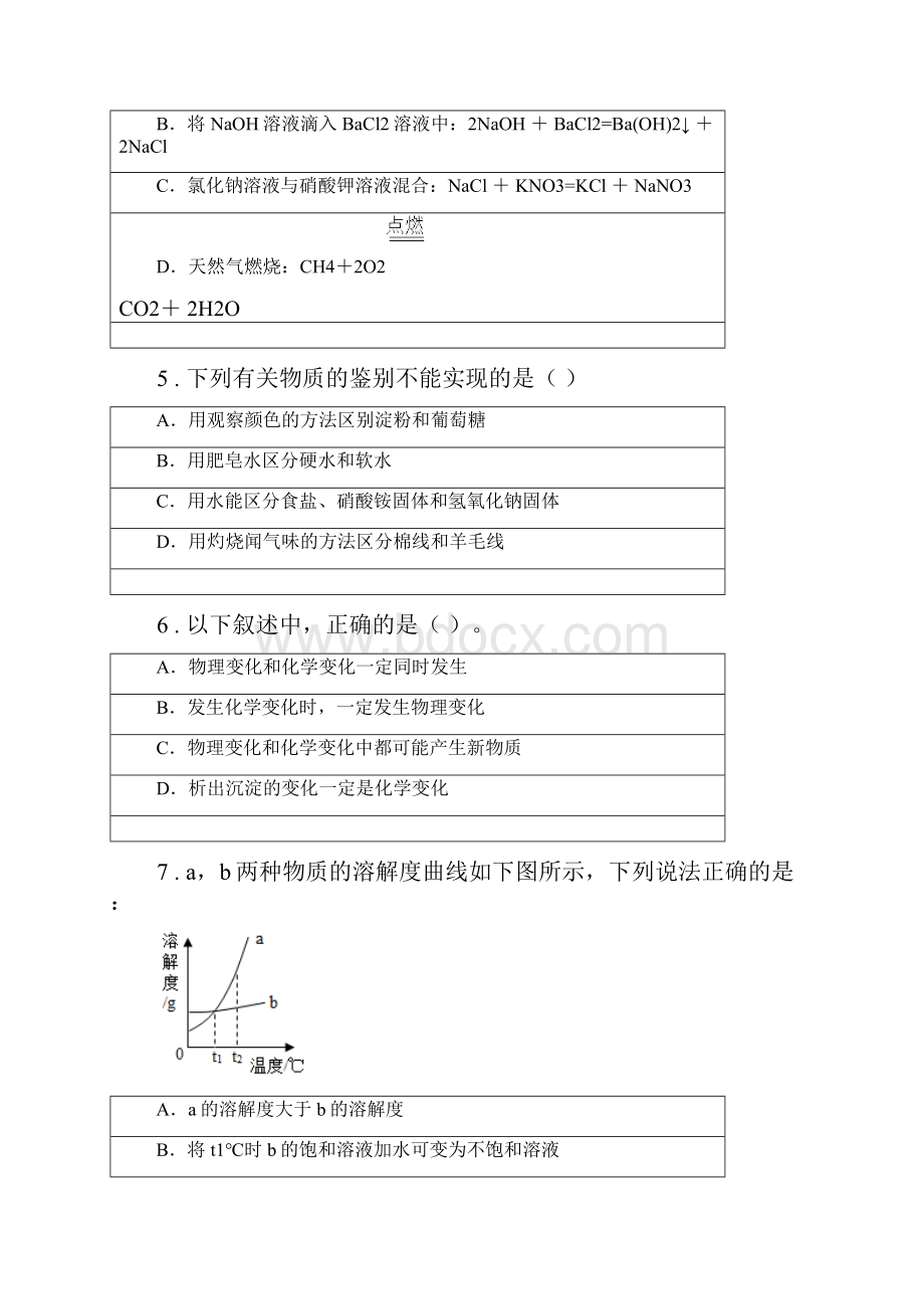 人教版九年级下学期中考一模化学试题A卷.docx_第2页