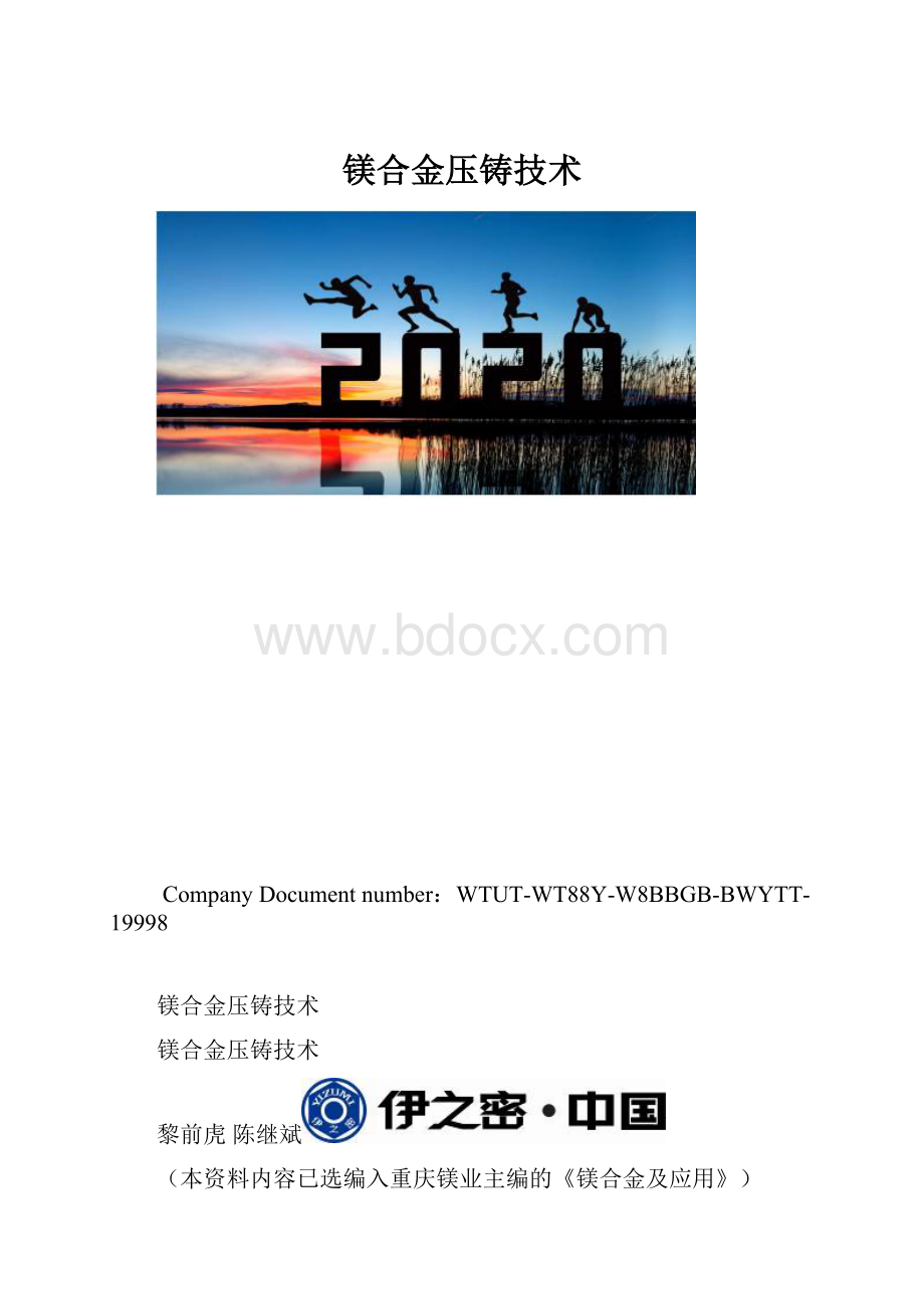 镁合金压铸技术.docx