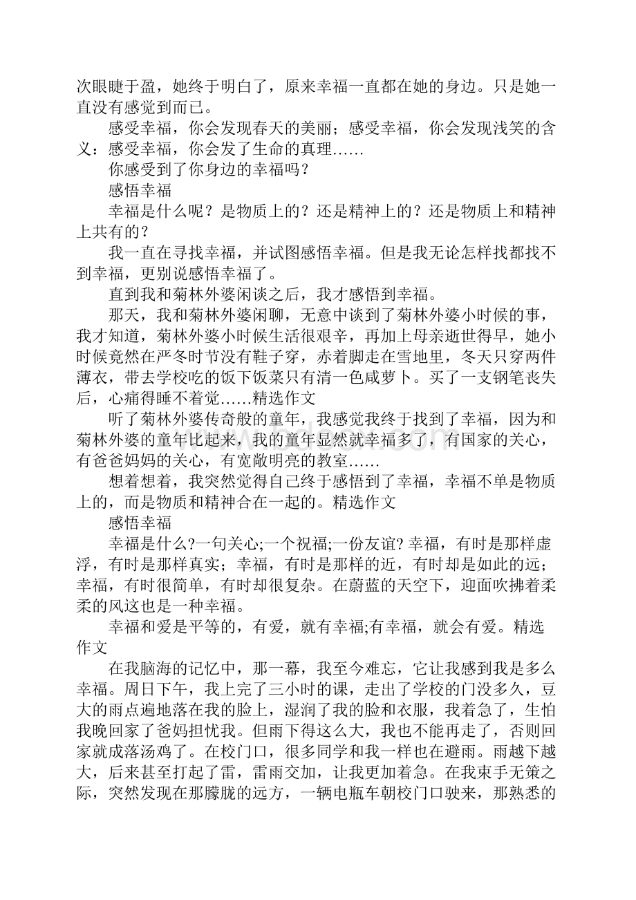 以感悟幸福为题目的精选作文.docx_第2页