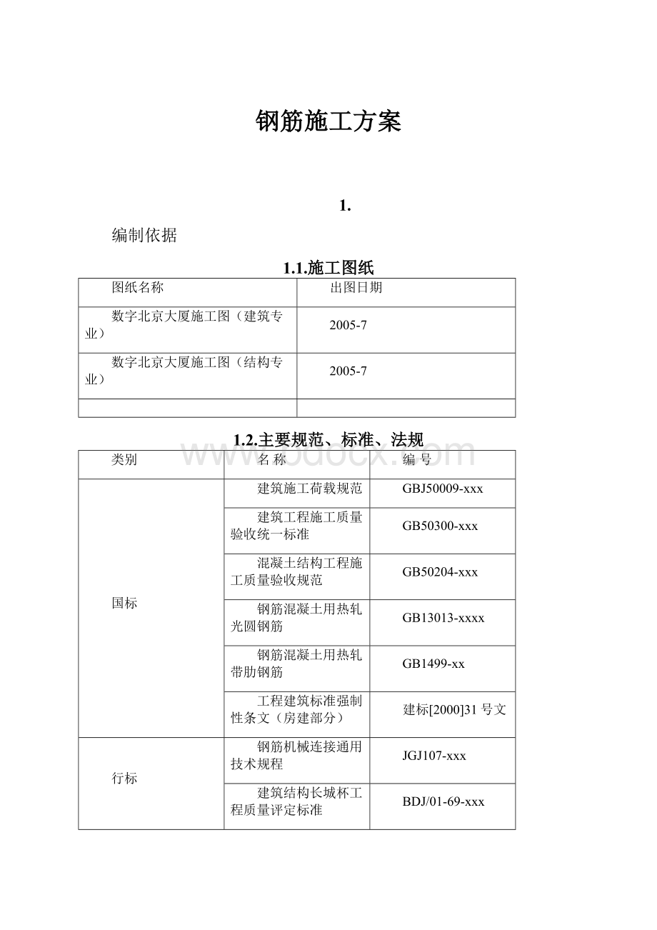 钢筋施工方案.docx