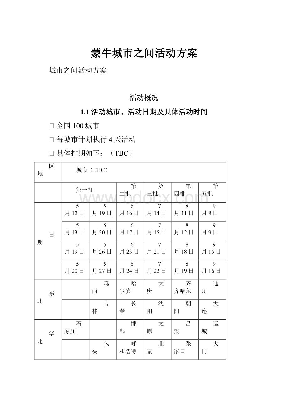 蒙牛城市之间活动方案.docx