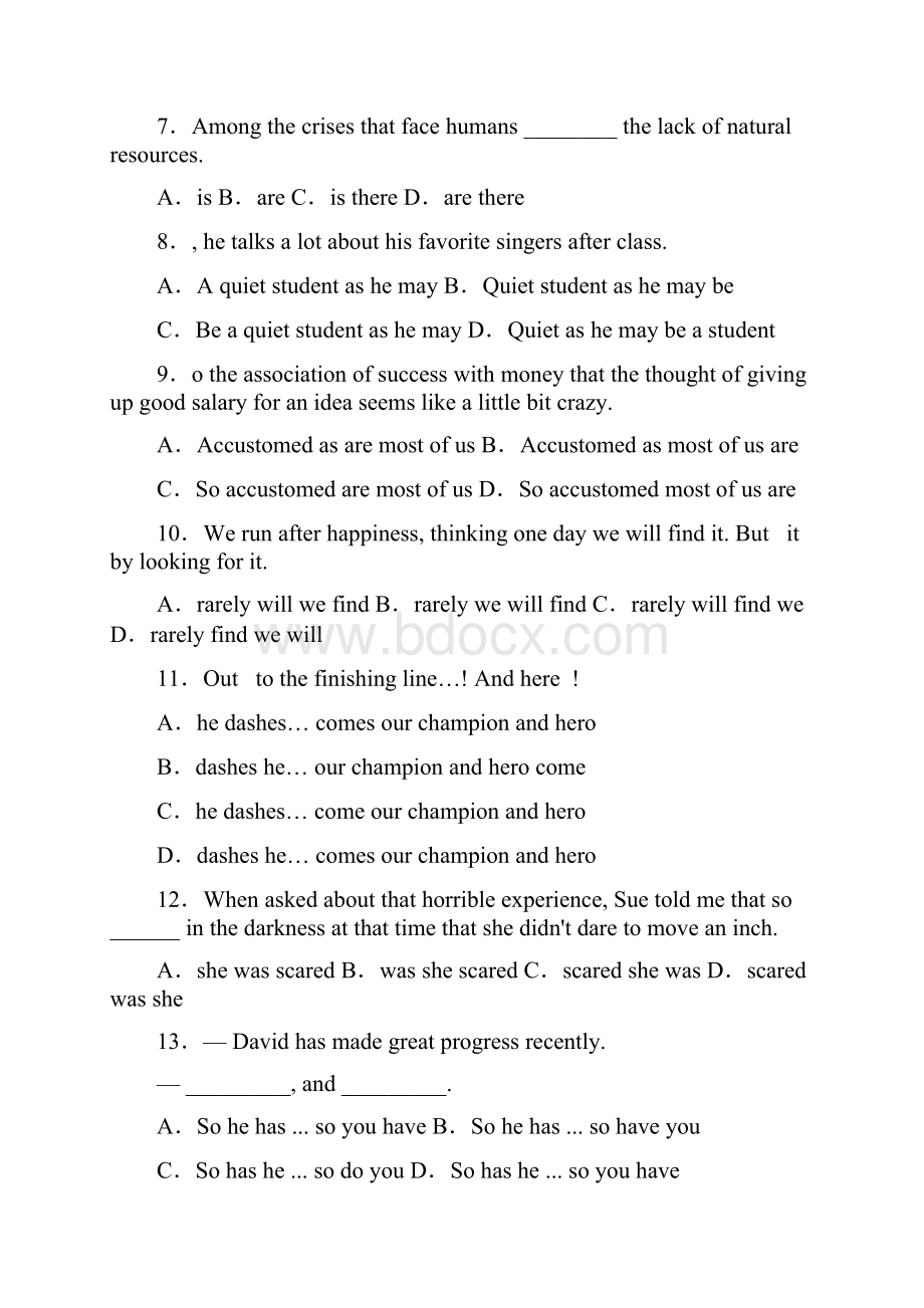 高考英语新倒装句知识点经典测试题含答案解析4.docx_第2页