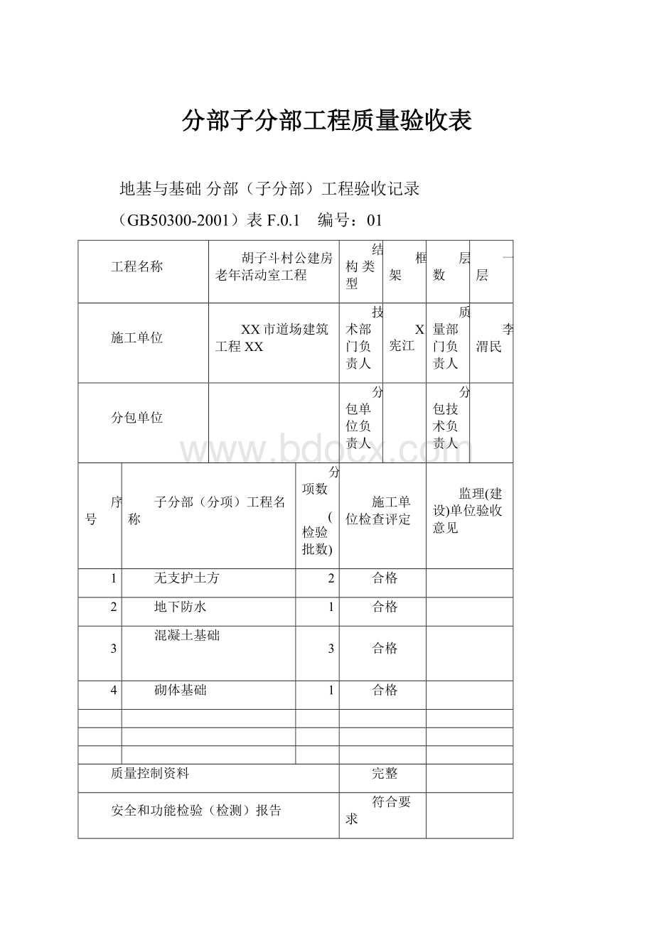 分部子分部工程质量验收表.docx