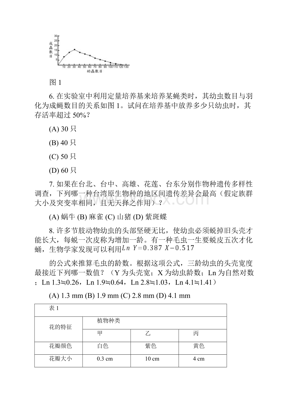 台湾高中升大学指定考试生物试题.docx_第3页