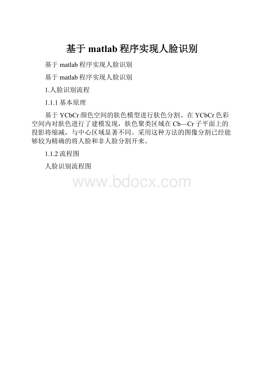 基于matlab程序实现人脸识别.docx