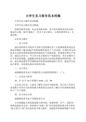 大学生见习报告范本投稿.docx