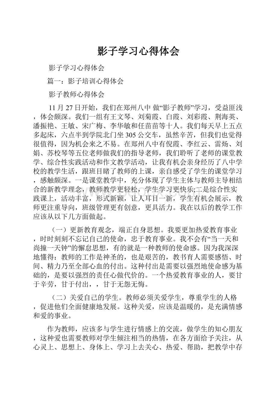 影子学习心得体会.docx