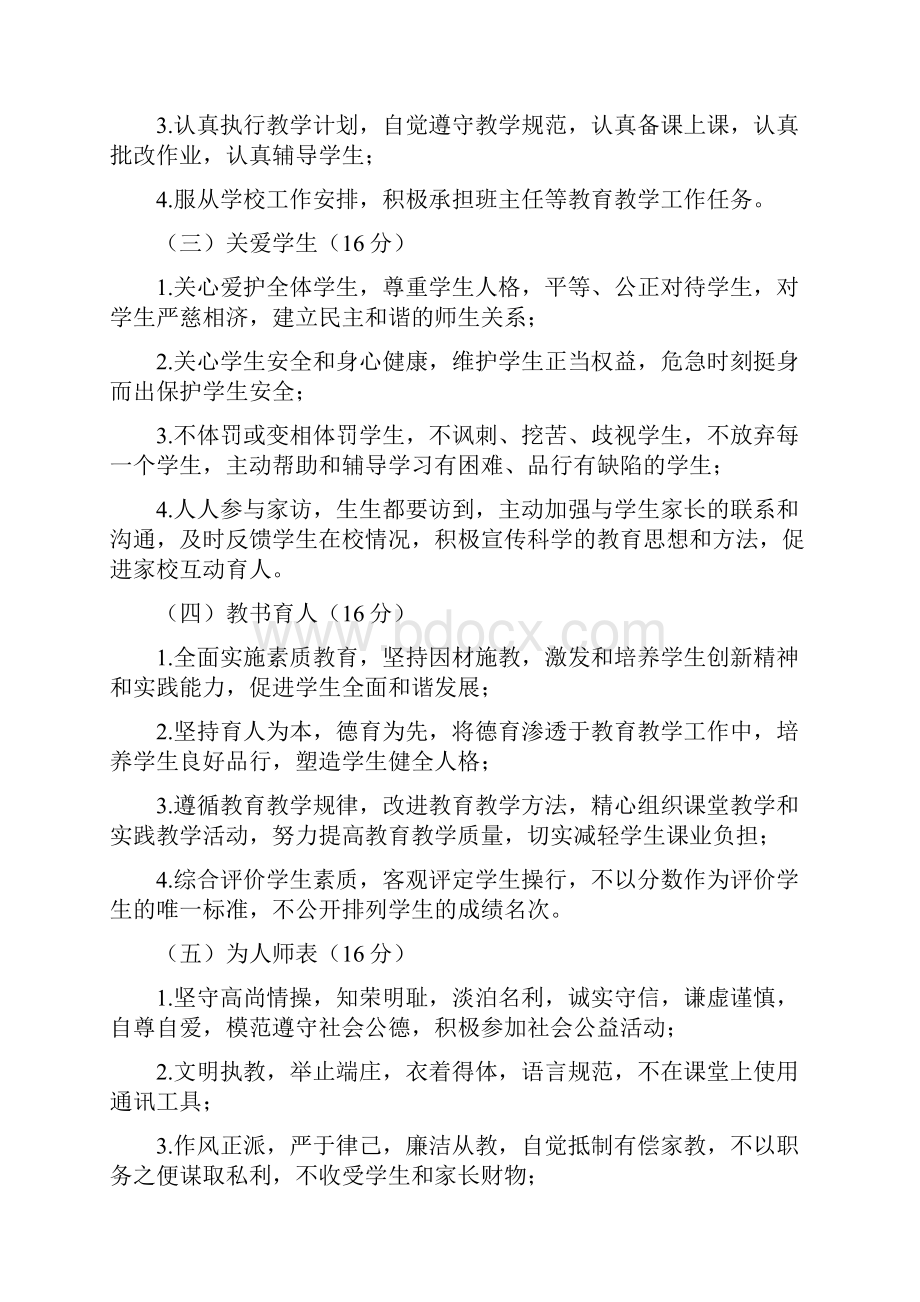 教师职业道德考核办法实施细则.docx_第2页