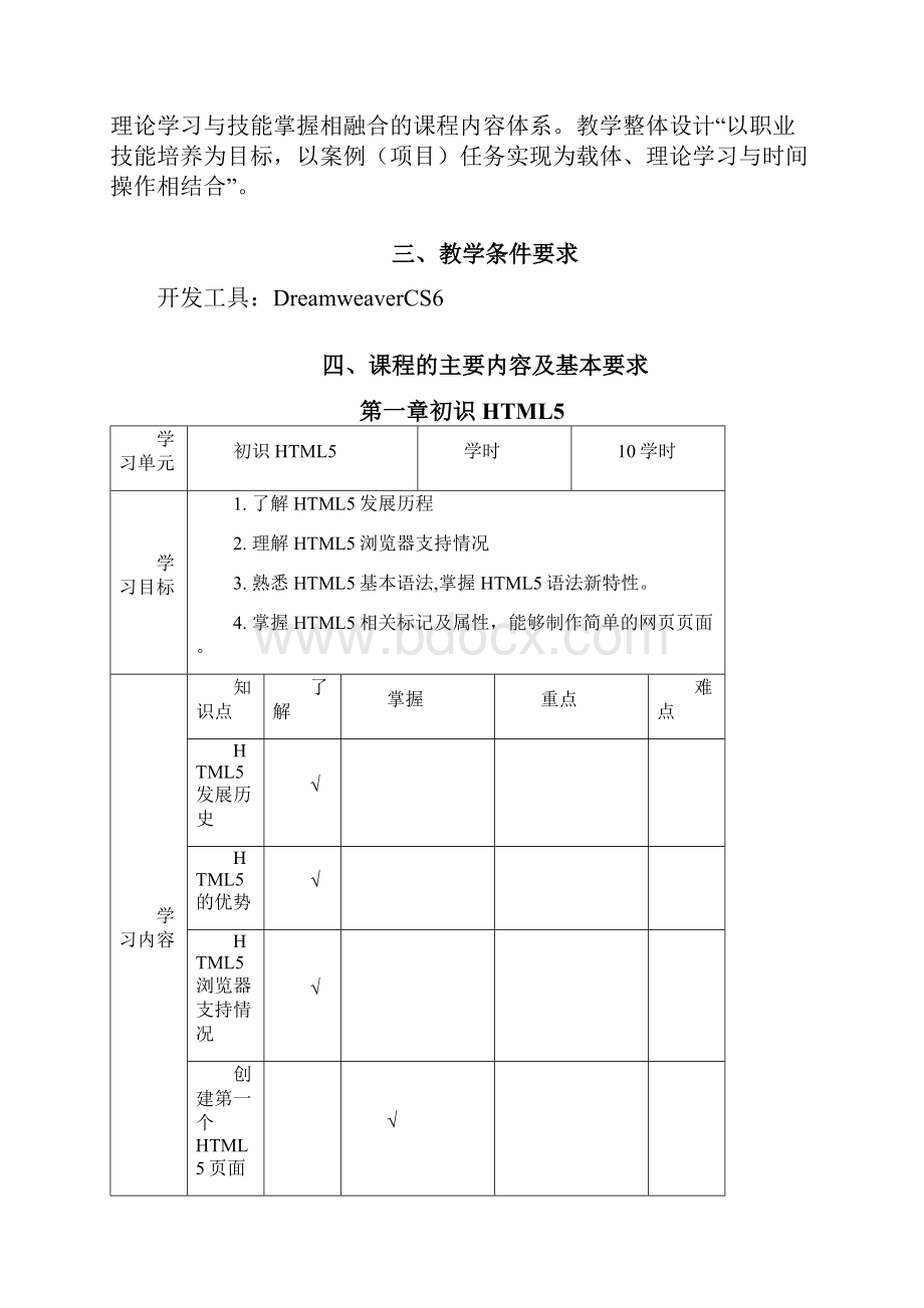 《HTMLCSS网站设计基础教程》教学指导大纲.docx_第2页