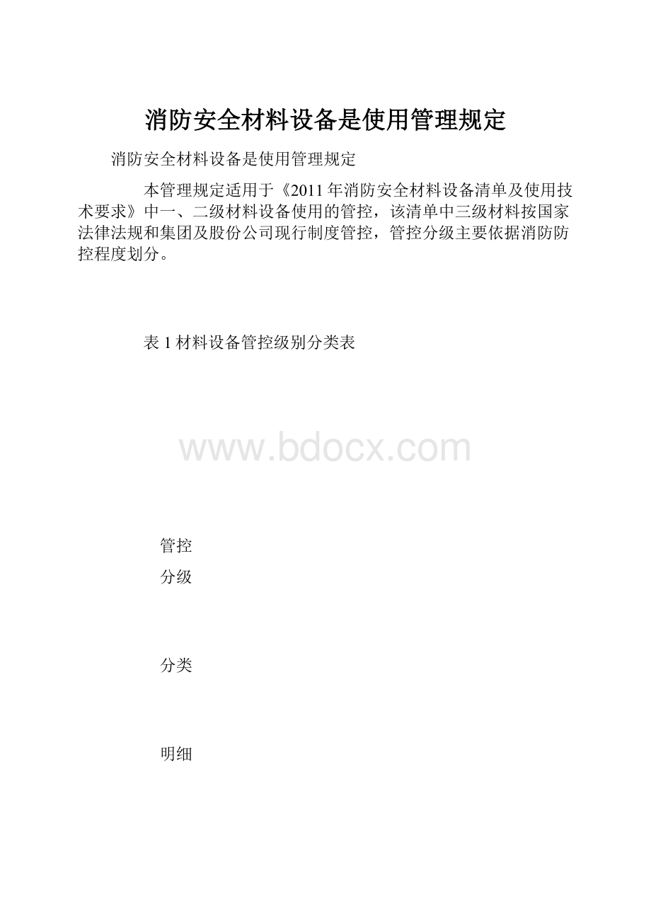 消防安全材料设备是使用管理规定.docx_第1页