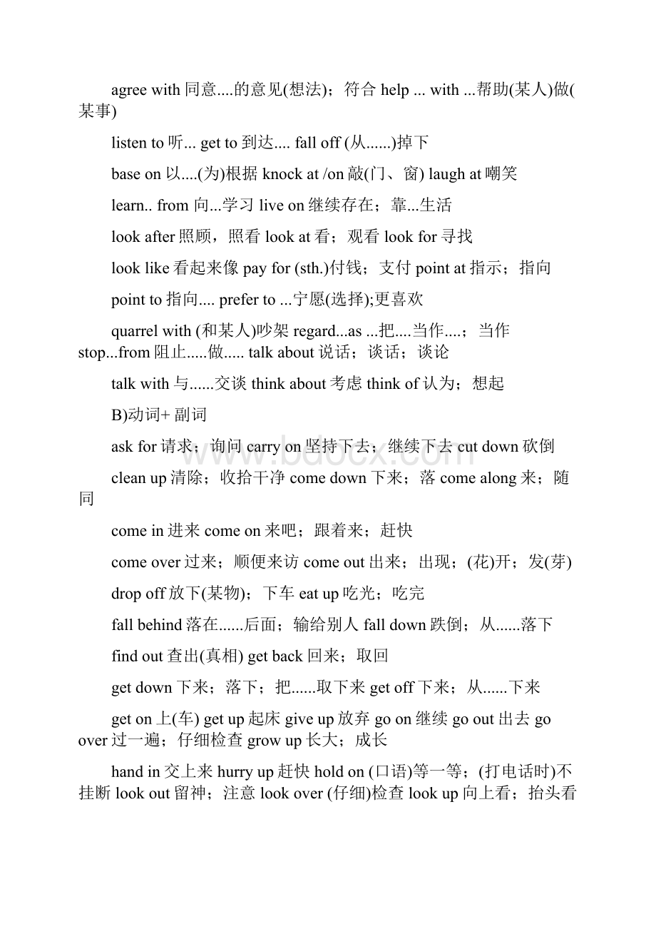 初中英语固定词组及句型搭配超完整.docx_第2页