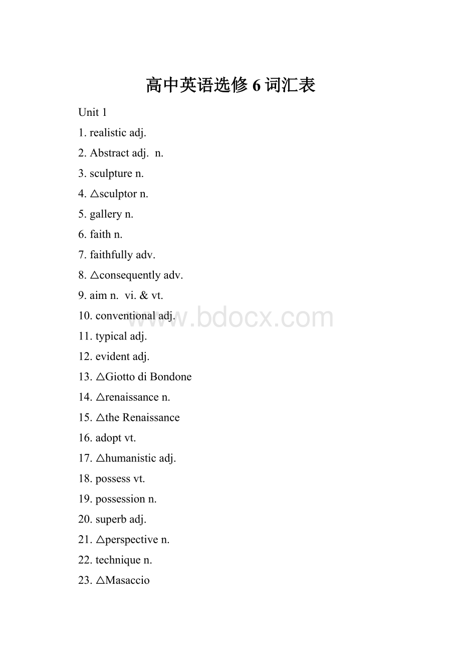 高中英语选修6词汇表.docx_第1页