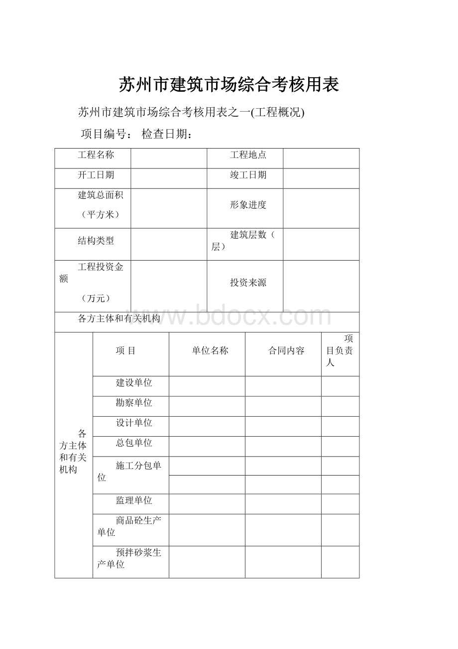 苏州市建筑市场综合考核用表.docx_第1页