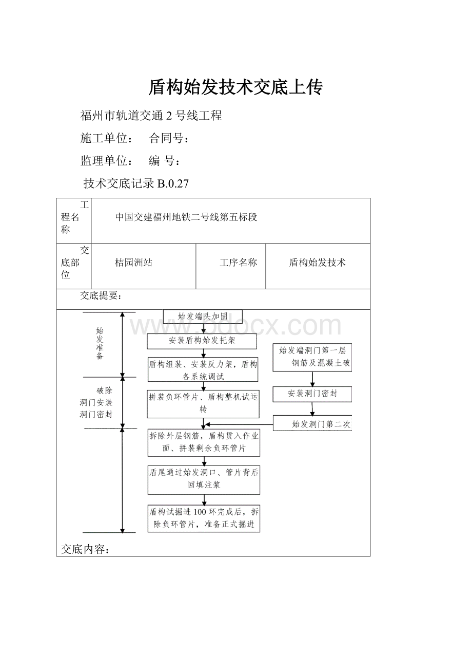 盾构始发技术交底上传.docx_第1页