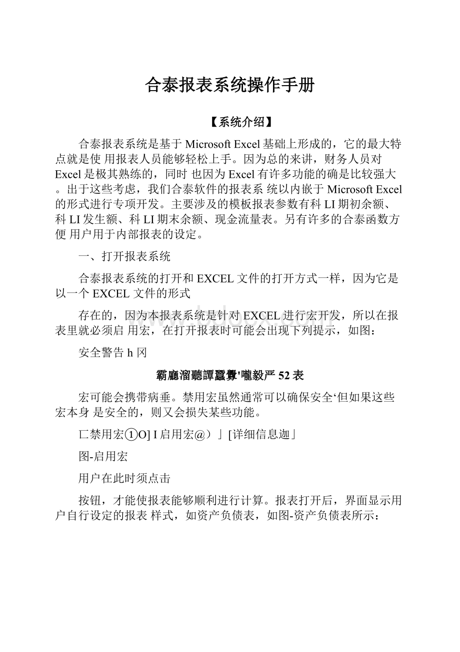 合泰报表系统操作手册.docx_第1页