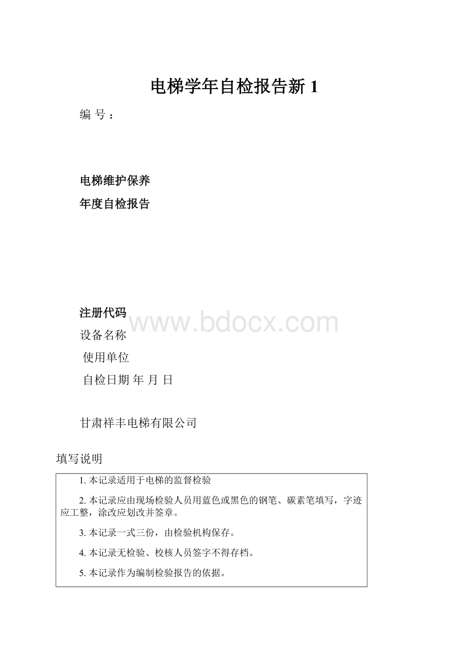 电梯学年自检报告新1.docx