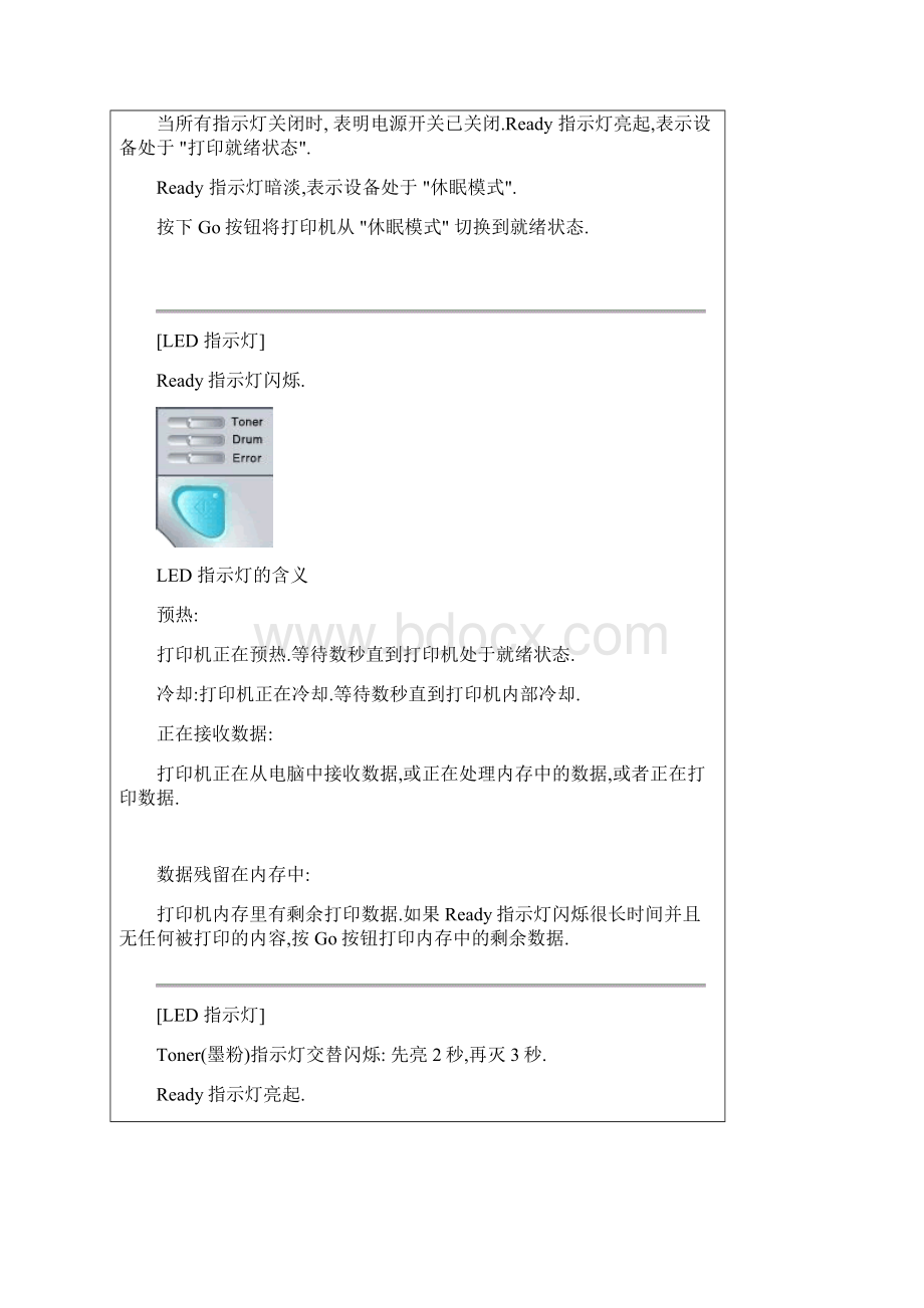 兄弟打印机故障灯说明.docx_第2页