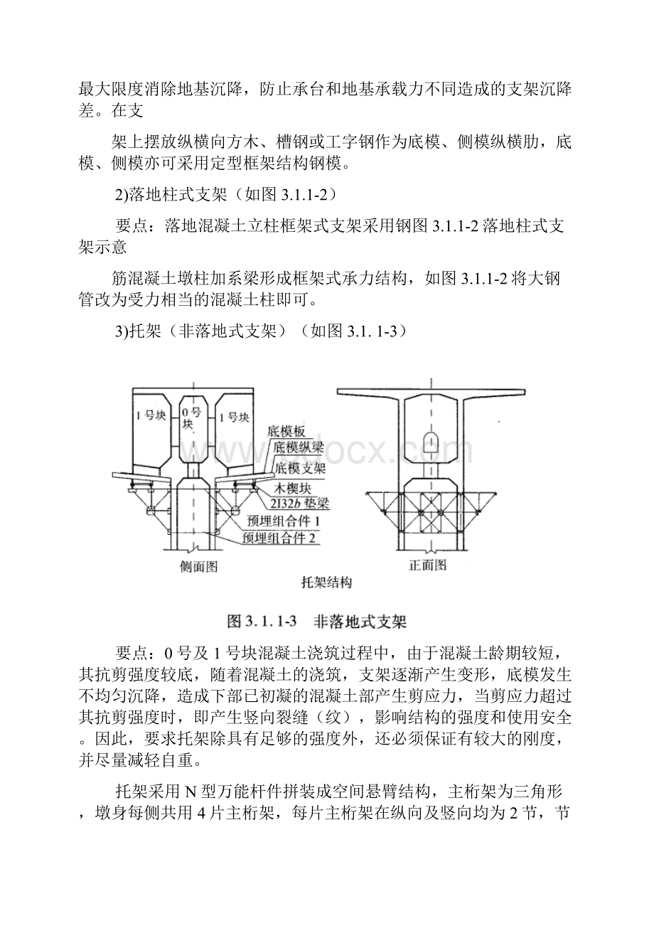 0号1号块支架现浇施工工艺标准.docx_第3页