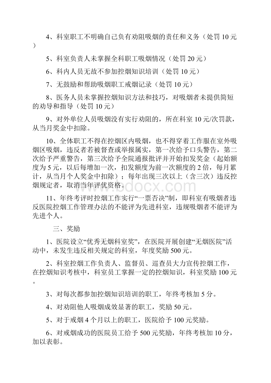 整理医院控烟考评奖惩制度考评奖惩标准考评奖惩记录表控烟监督员培训劝阻吸烟制度劝阻吸烟记录.docx_第3页