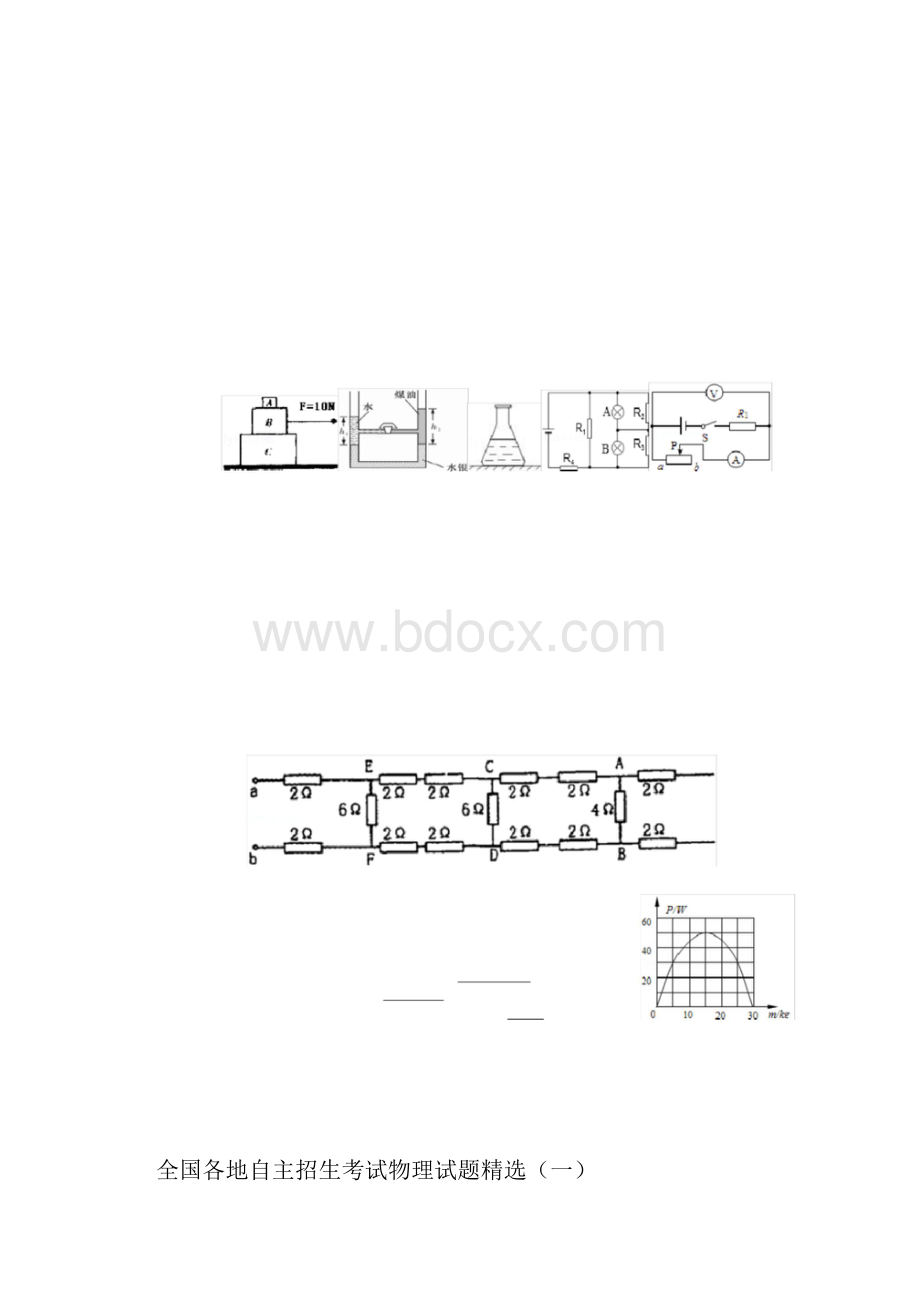 全国各地初中自主招生考试物理试题精选一.docx_第2页