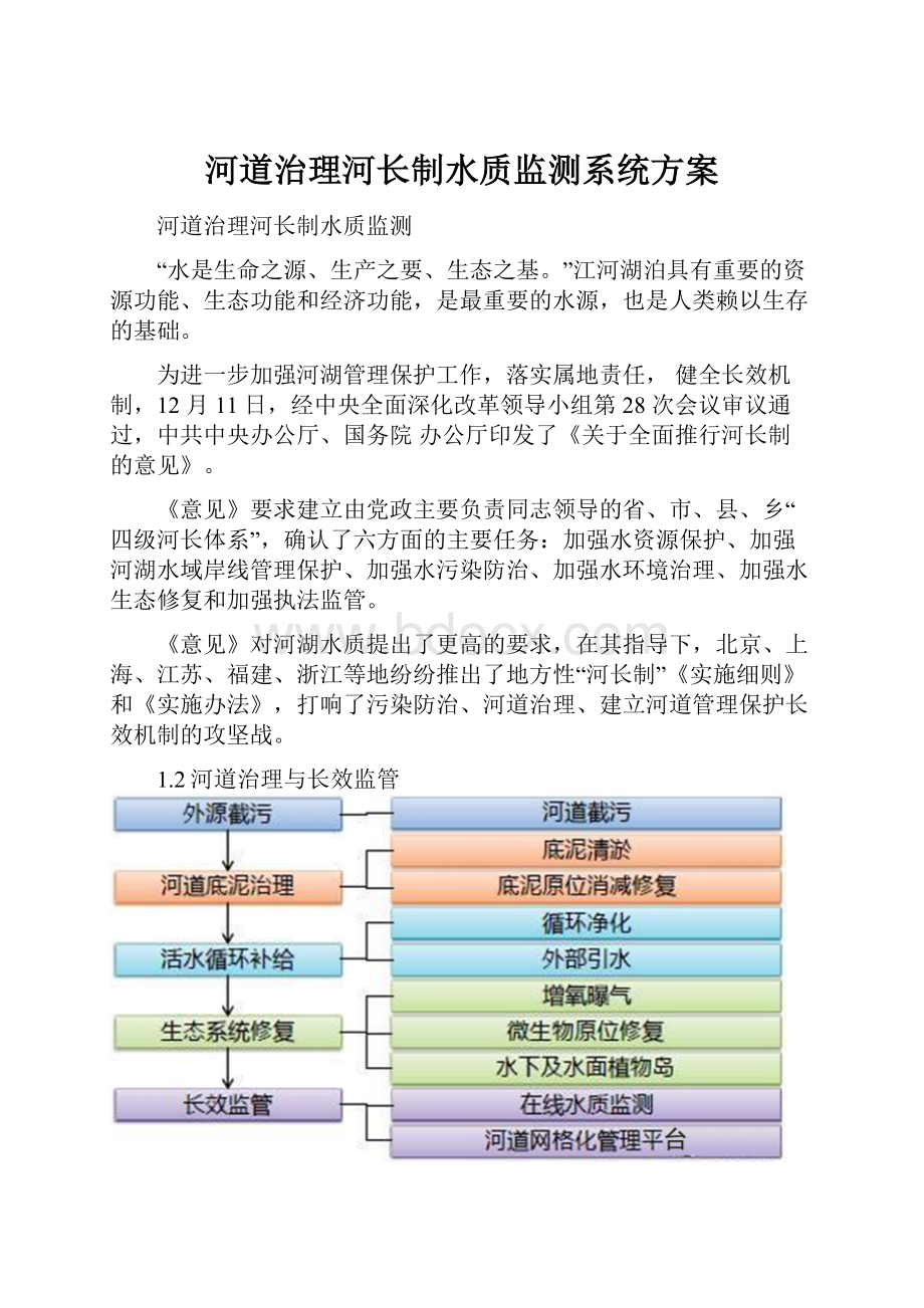 河道治理河长制水质监测系统方案.docx_第1页