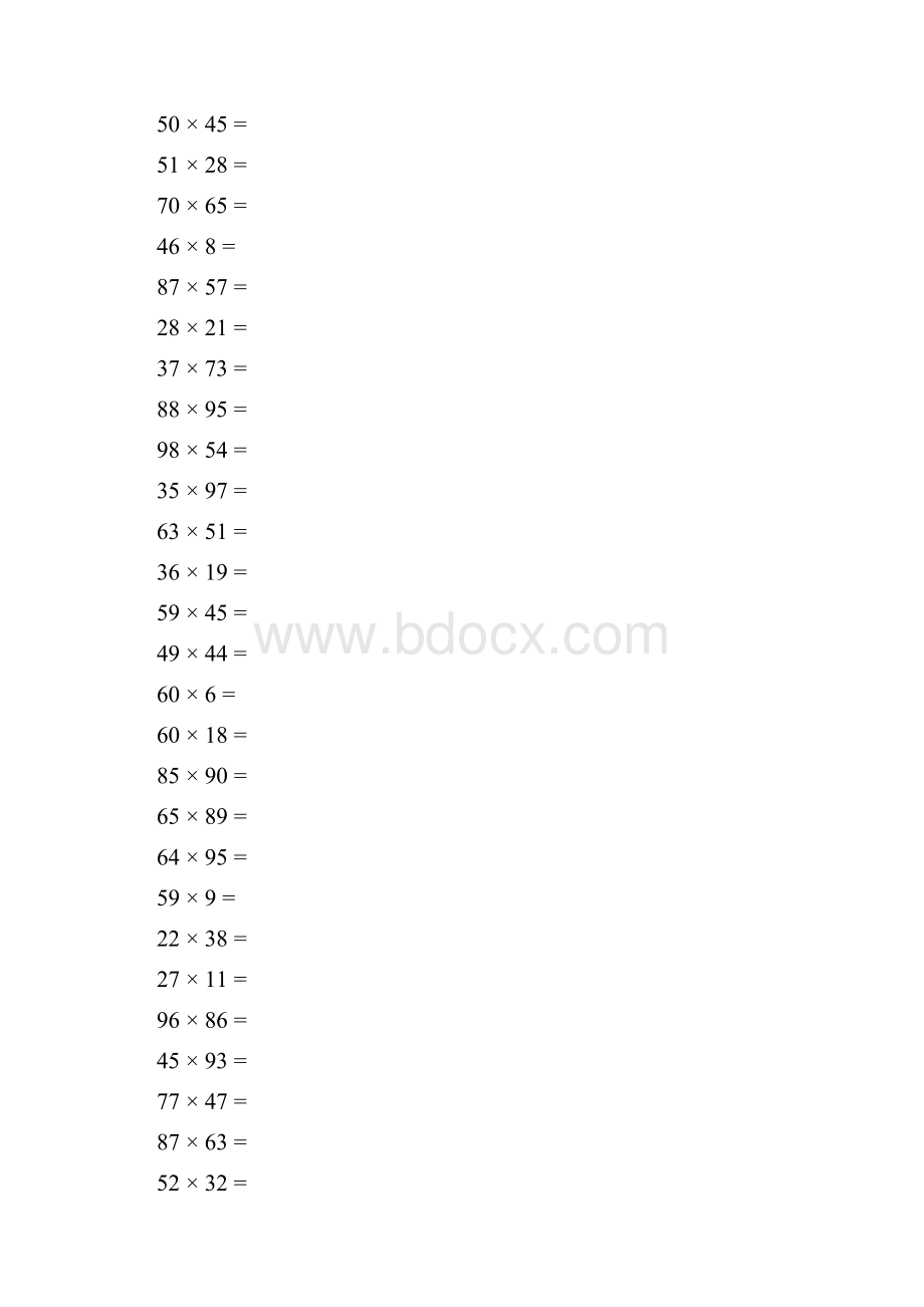 小学数学100以内乘法1000题.docx_第3页