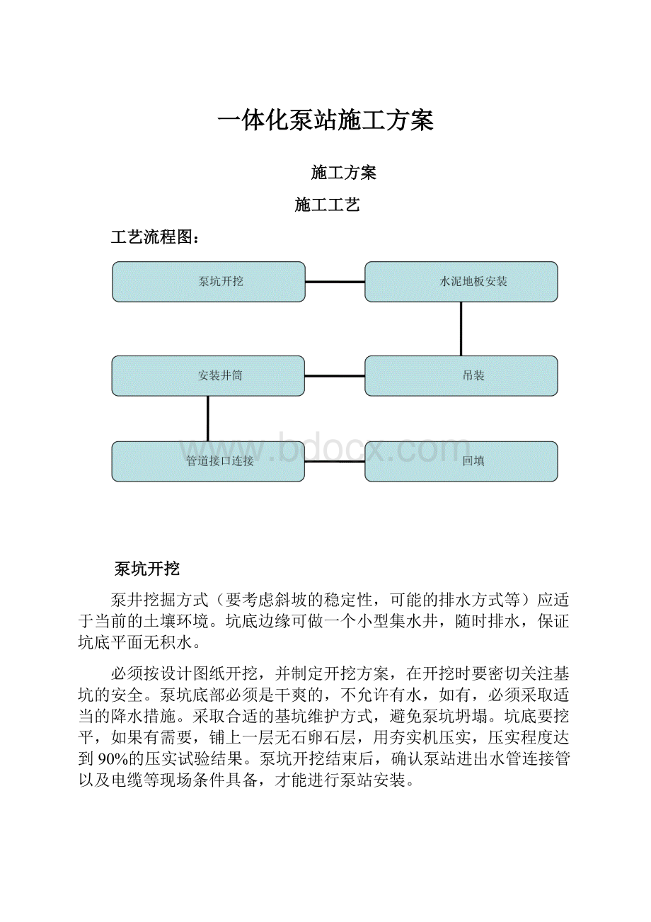 一体化泵站施工方案.docx