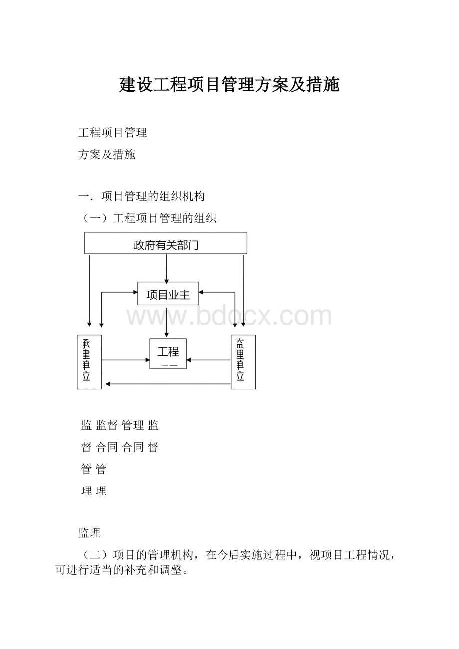 建设工程项目管理方案及措施.docx