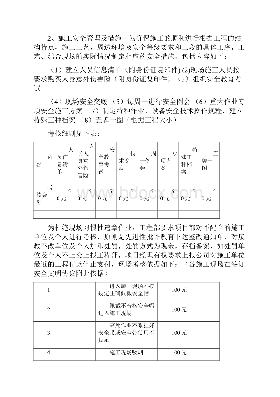 工程部管理人员考核管理制度试行.docx_第3页