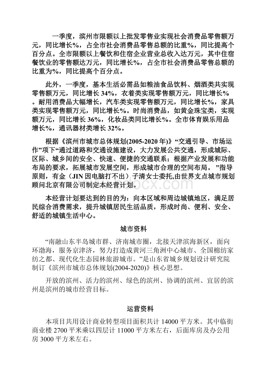 山东滨州商业地产租赁计划书.docx_第3页