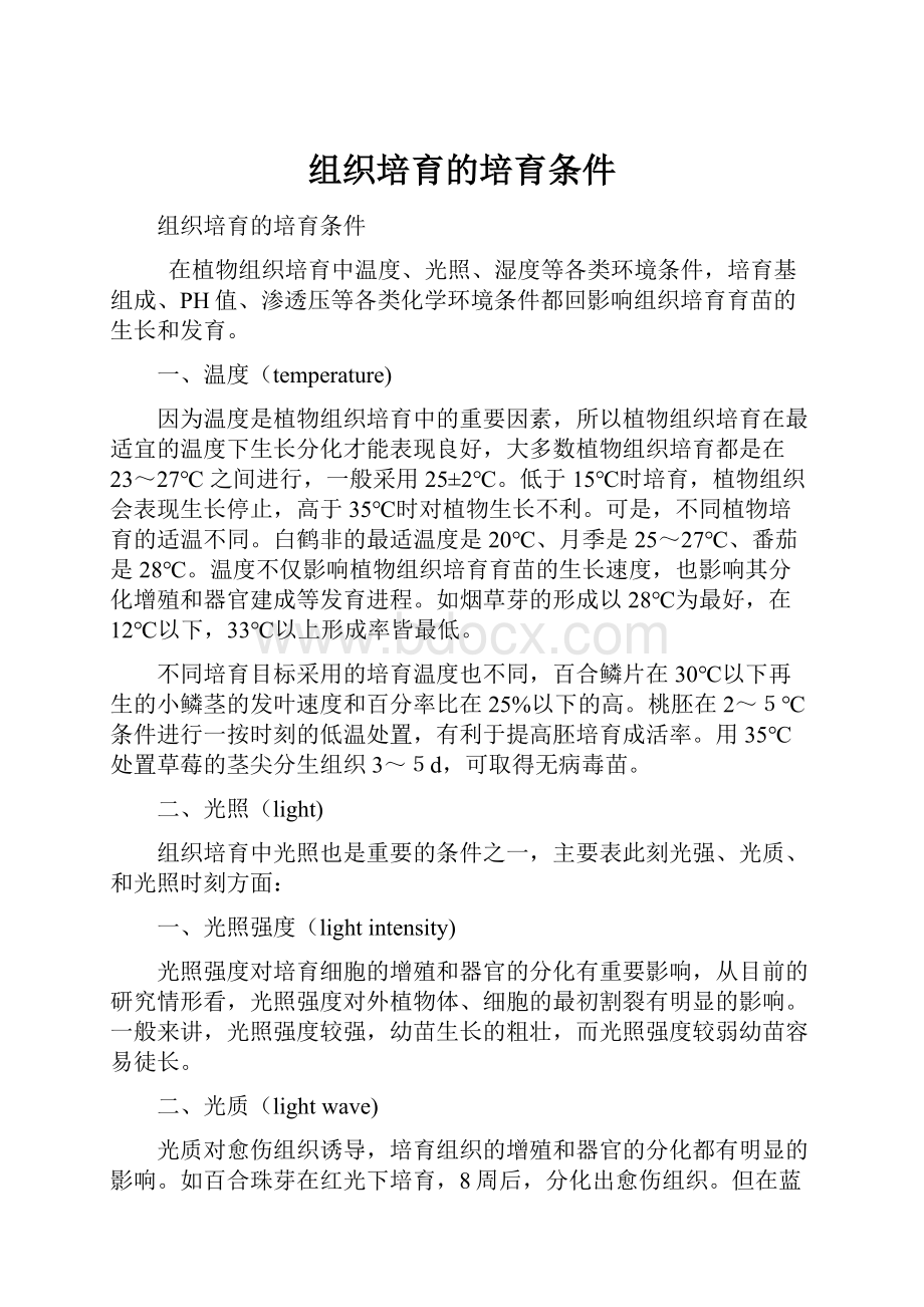 组织培育的培育条件.docx