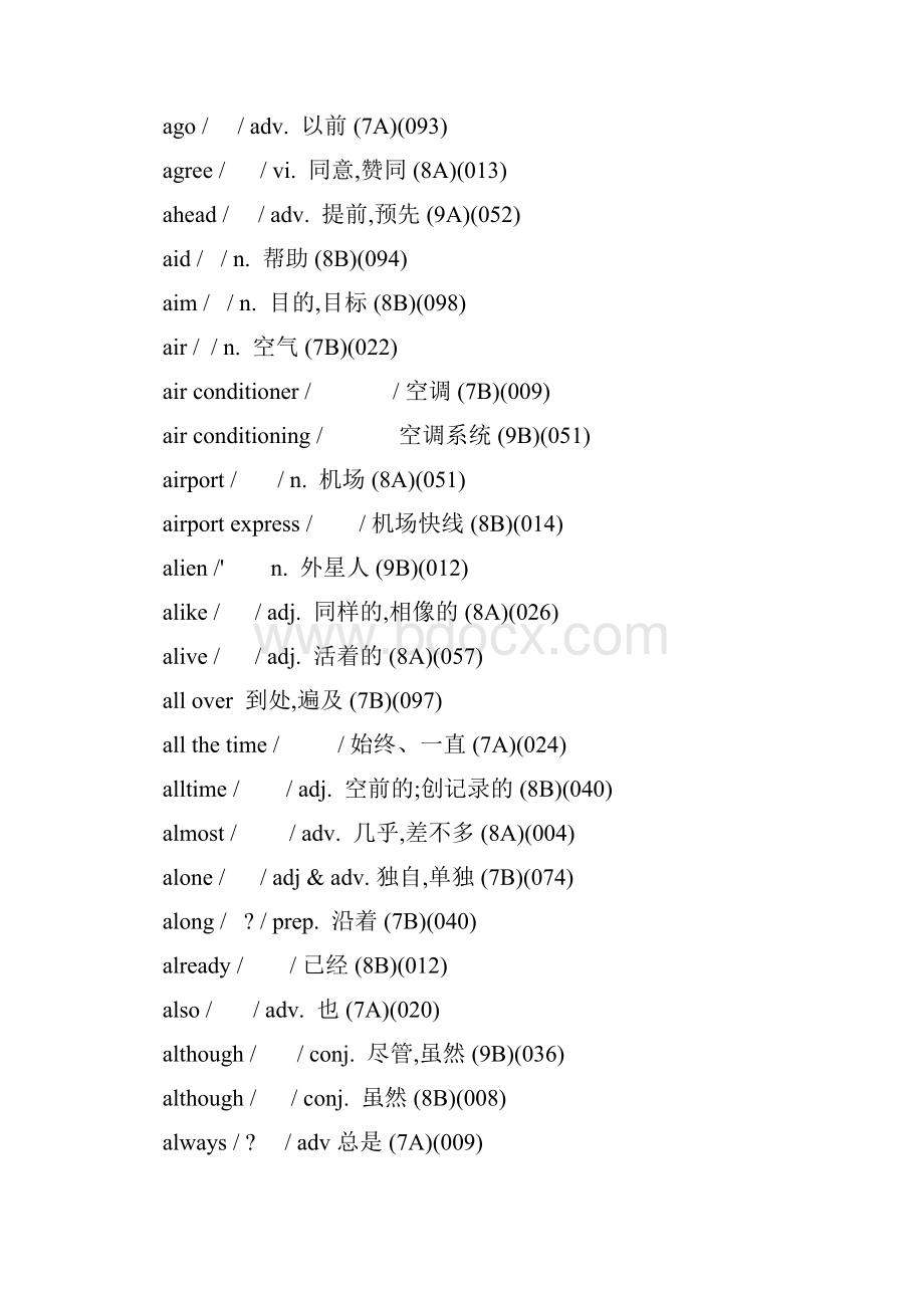 初中牛津英语词汇表.docx_第3页