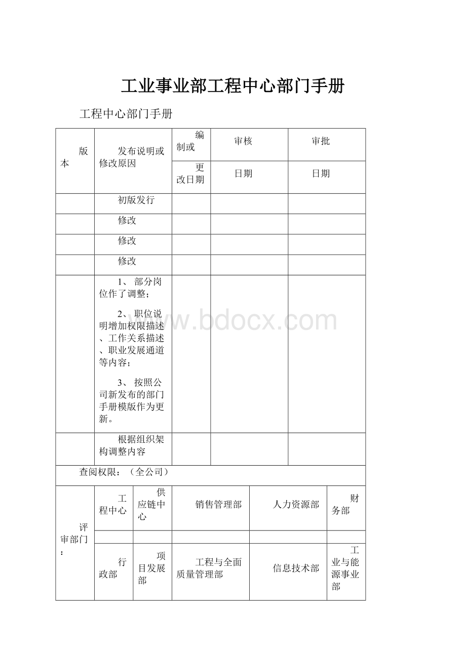 工业事业部工程中心部门手册.docx_第1页