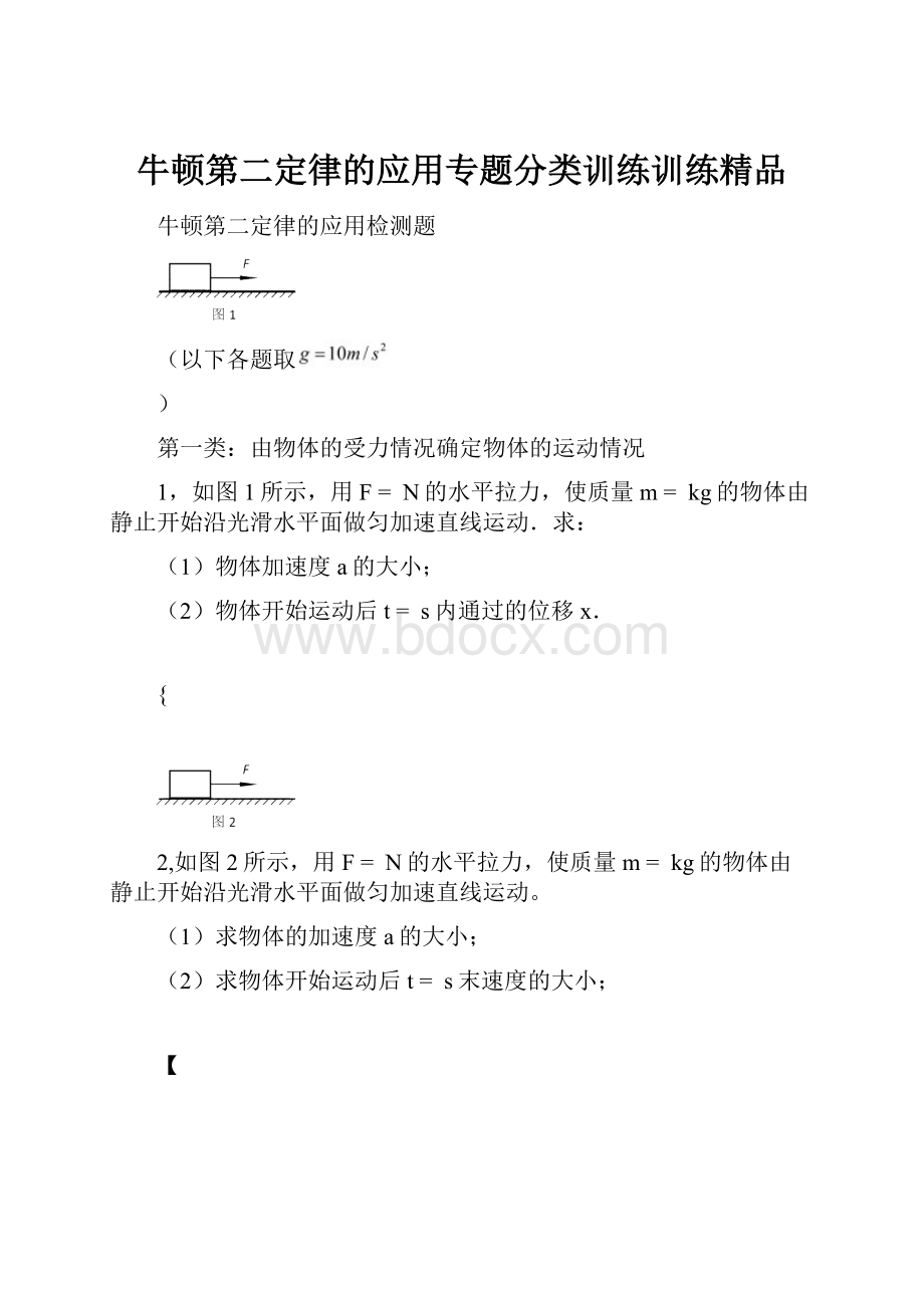 牛顿第二定律的应用专题分类训练训练精品.docx